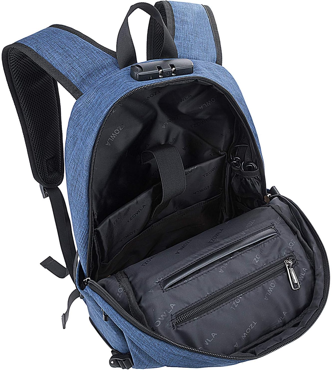 Extra großer Anti-Diebstahl Laptop- und Reiserucksack mit USB-Anschluss – 30–50L