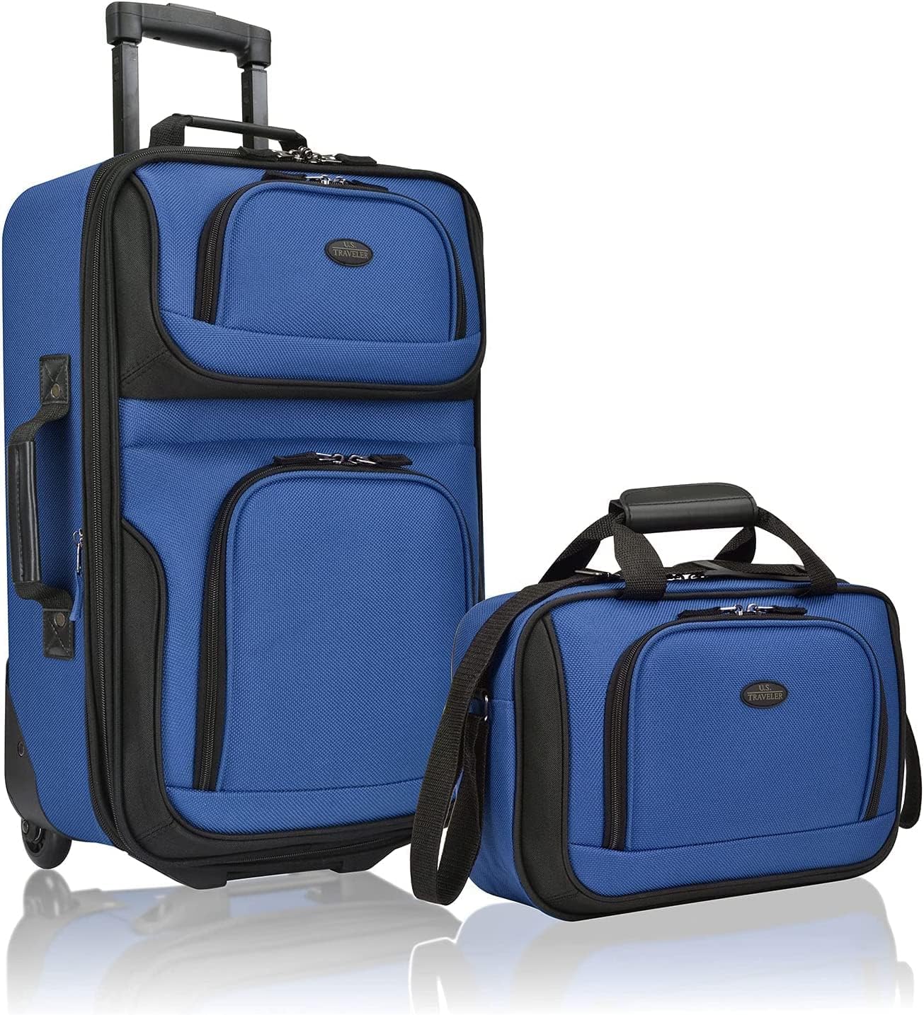 2-teiliges weiches Handgepäck-Set mit erweiterbarem Design und Skate-Rollen