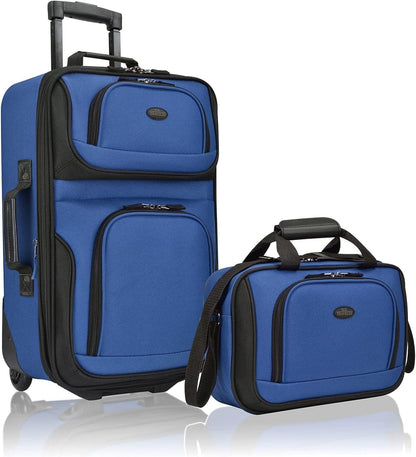 2-teiliges weiches Handgepäck-Set mit erweiterbarem Design und Skate-Rollen
