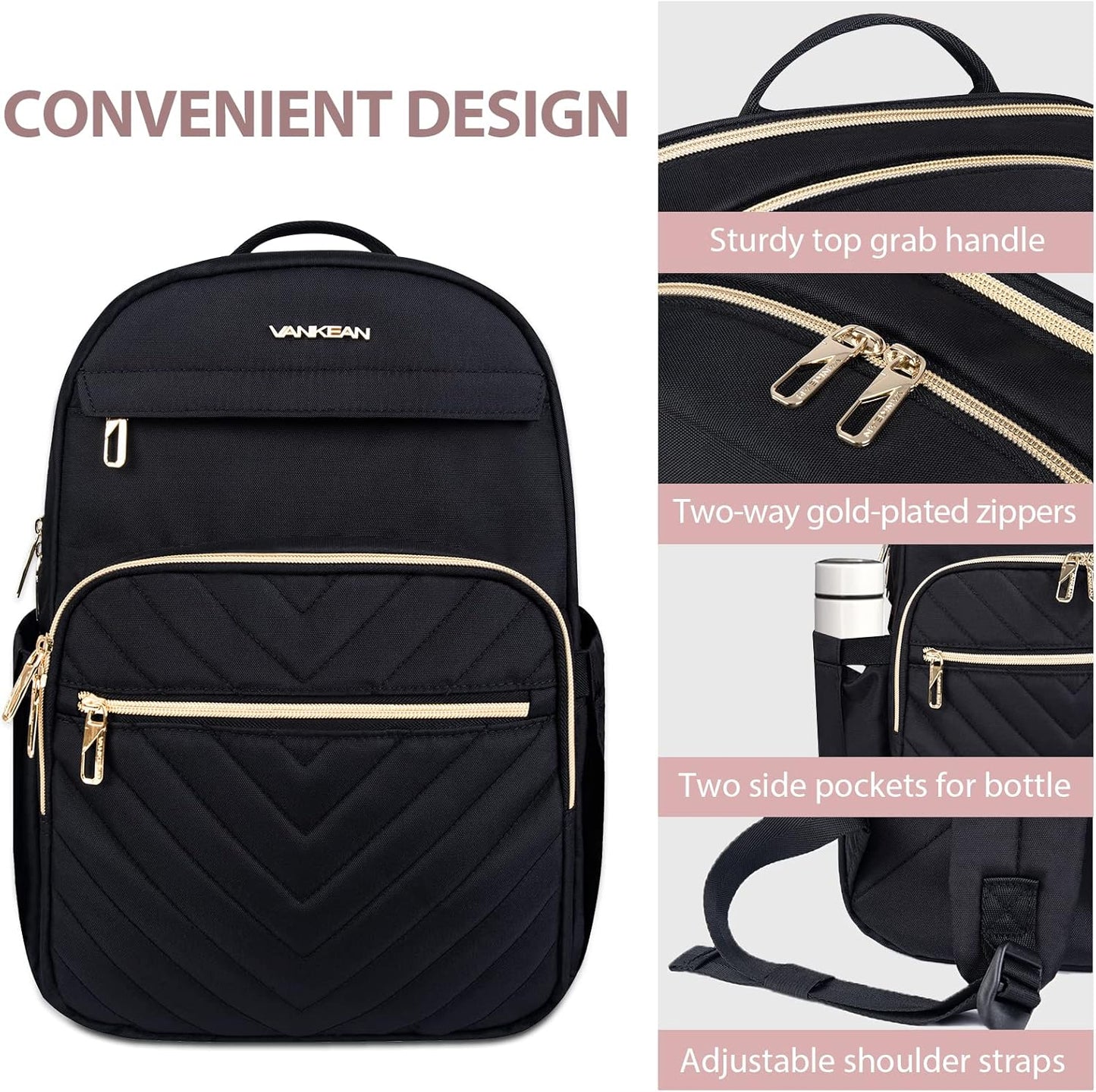 Leichter Wasserdichter Laptop-Rucksack mit USB-Anschluss – 15,6" kompatibel