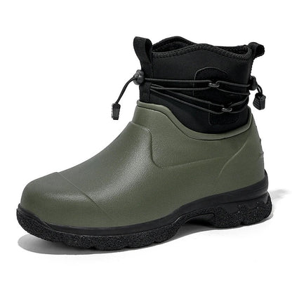 Herren Regenstiefel wasserdicht mit Knöchelriemen & Profilsohle – Darius