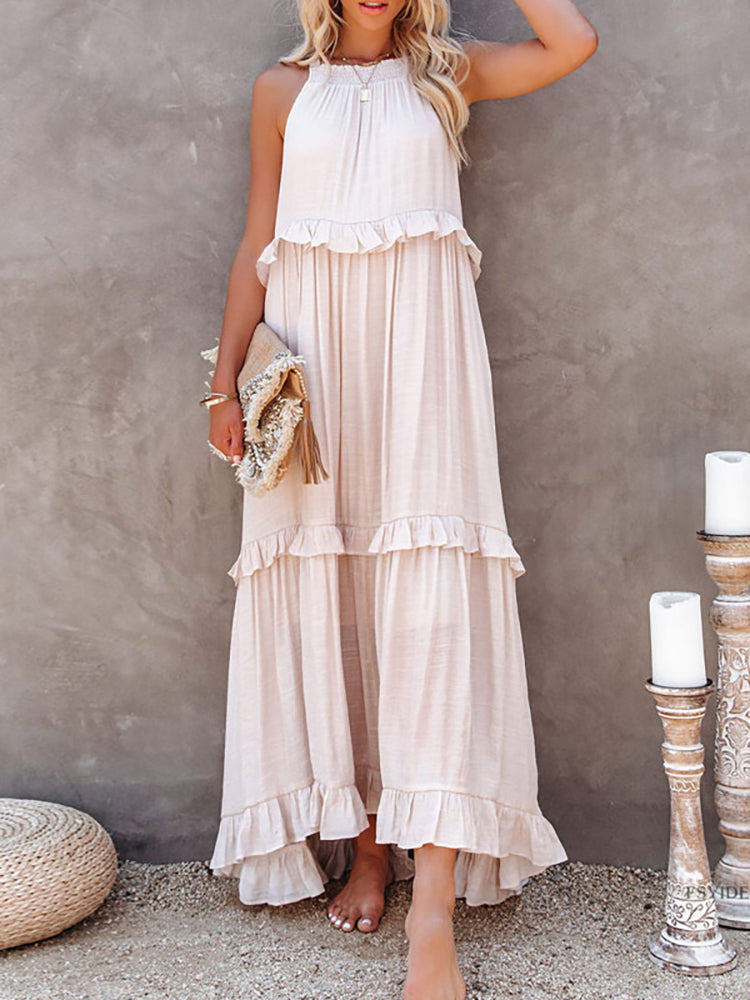 Ärmelloses Maxikleid mit Schleifendetail – Noor