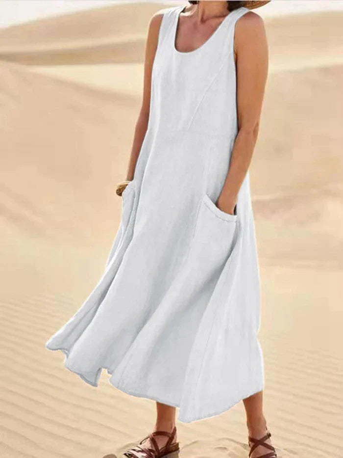 Leinenkleid mit Taschen - Lina