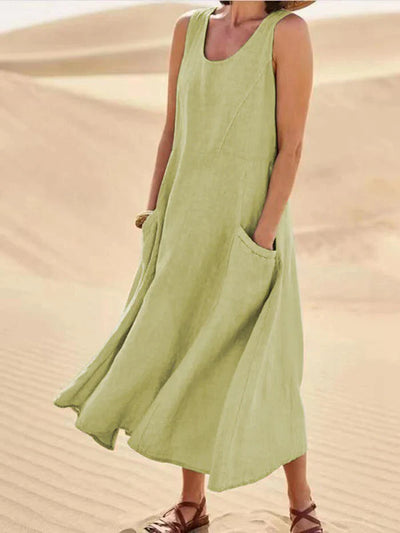 Leinenkleid mit Taschen - Lina