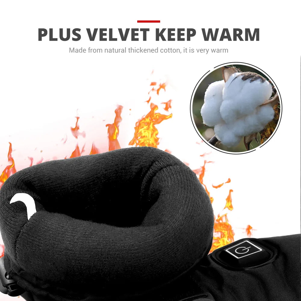 Schwarzer Winterhandschuh, dick gefüttert, Baumwolle, warm, isoliert, für kaltes Wetter.