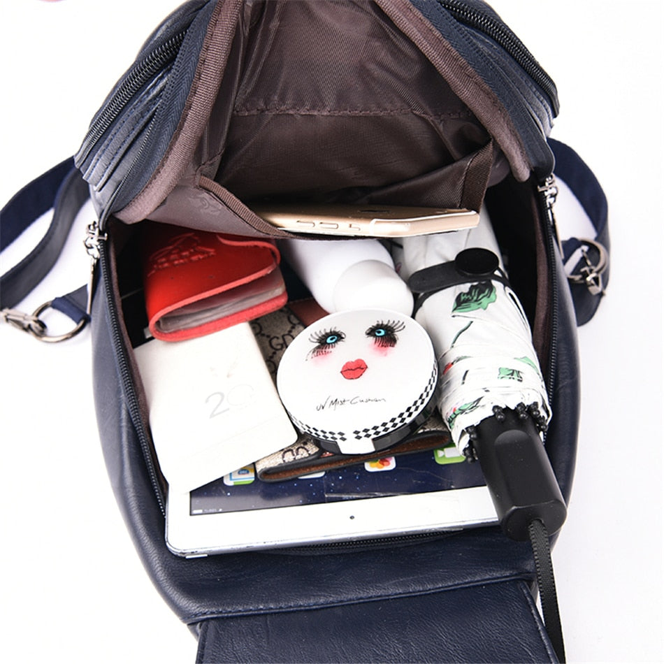 Premium wasserdichter Lederrucksack für Damen