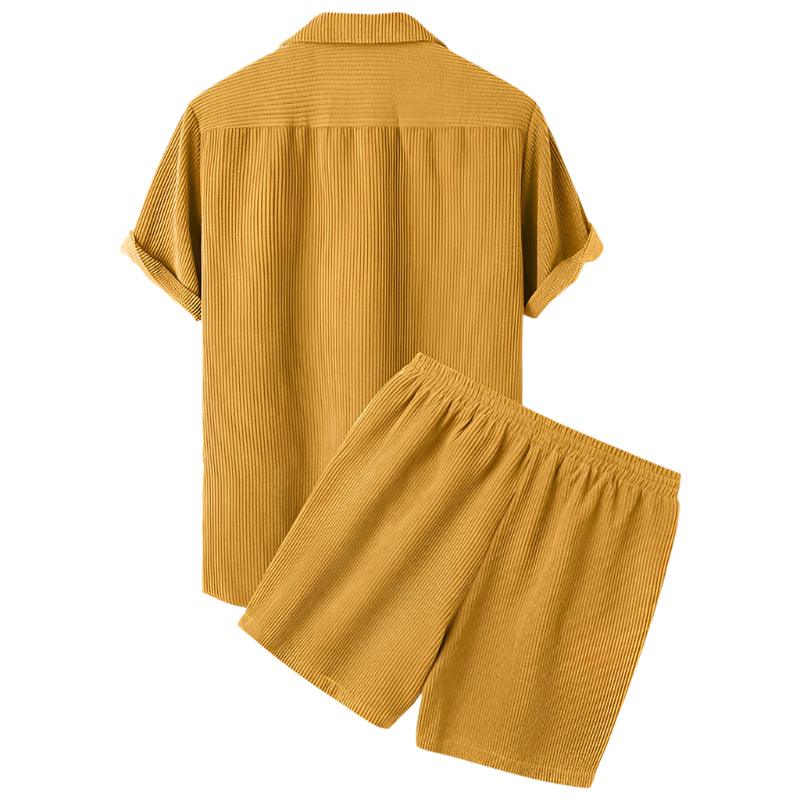 Zweiteiliges Herren Velours Sommer Set – Fabio