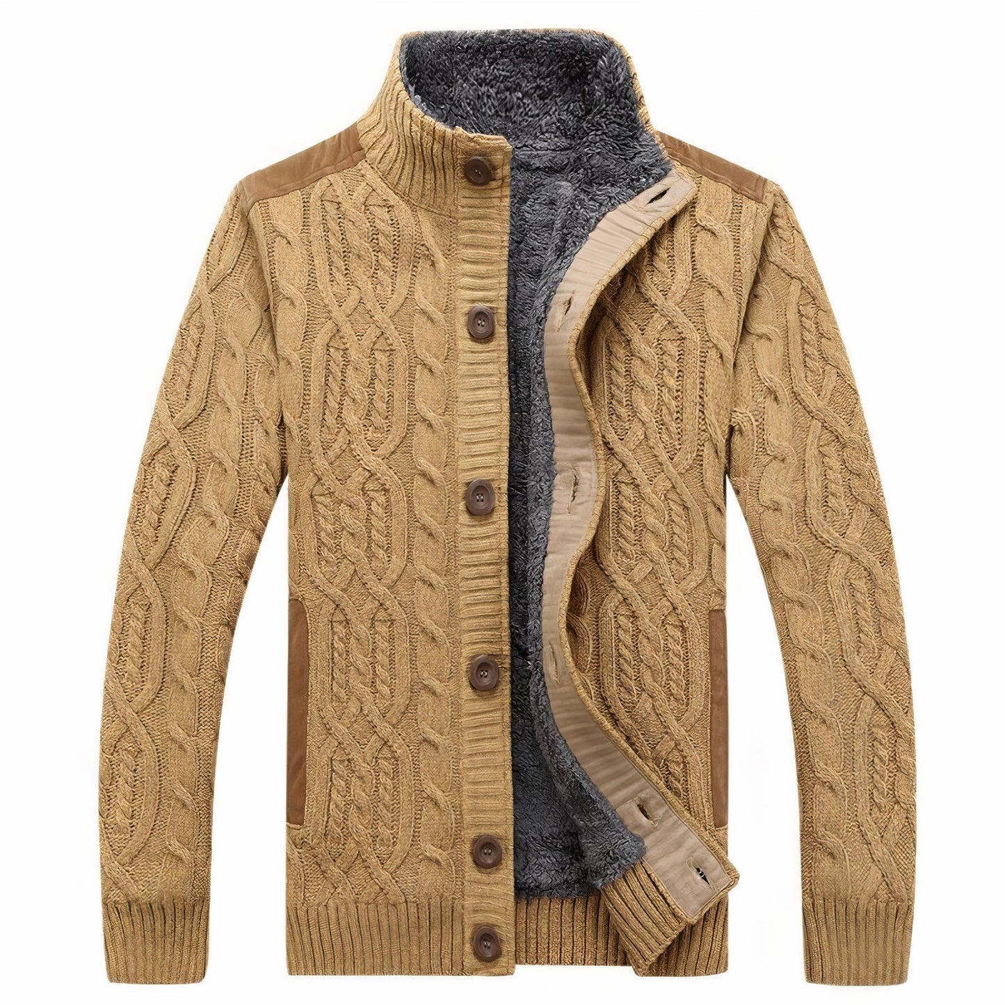 Herren Strickjacke mit warmer Innenfutter – Tobias
