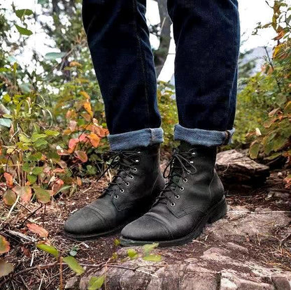 Herren Retro Schnürboots wasserdicht mit Antirutschsohle – Damian