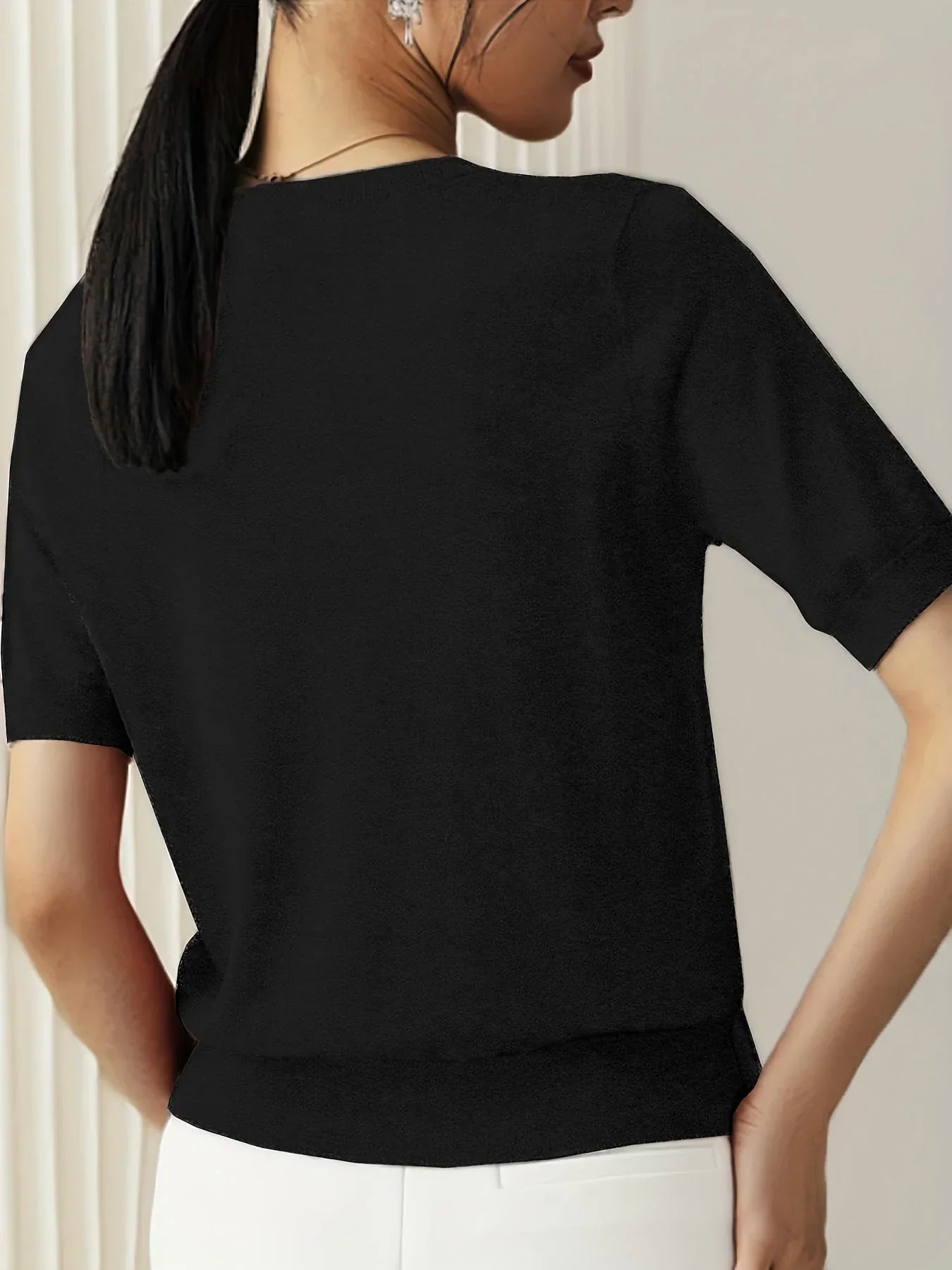 Damen Kurzarm-Herbstpullover – Mila